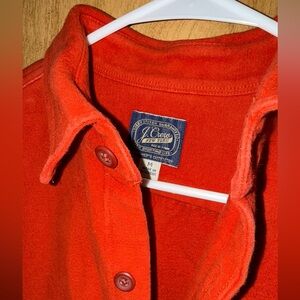 J. Crew Red M Chamois Cotton shirt Jacket w/ Pockets